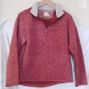 Wonder Nation girls pullover fuzzy fleece gently used